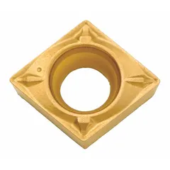 Diamond indexable turning insert for precision turning operations on steel and cast iron. Suitable for use in lathe tools in industrial manufacturing environments.