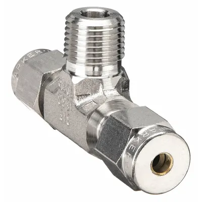 PARKER Double-Ferrule Stainless Steel Tee Fitting - Double-Ferrule Stainless Steel Fittings