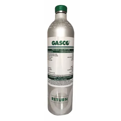 GASCO 34ES-468 Calibration Gas, 14% Oxygen in Nitrogen, +/-5% Accuracy - Calibration Gases for Portable Gas Detectors