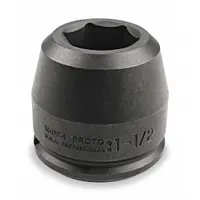 PROTO Impact Socket: 1 1/2 in Drive Size, SAE, 1 3/4 in Socket Size, 6-Point, Std, Black Oxide (MPN J15028)