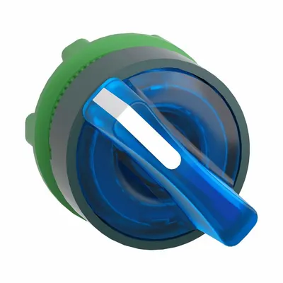 SCHNEIDER Short-Handled Selector Switch: 22 mm Panel Mount Size, 2 Positions - Illuminated Selector-Switch Operators