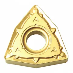 Trigon (W) indexable turning insert for general turning, facing, and profiling operations. Suitable for machining steel, stainless steel, and cast iron workpieces in industrial applications.