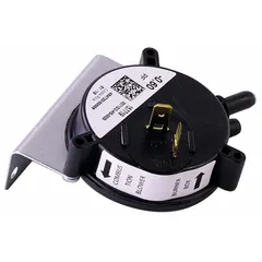 Replacement pressure switch for HVACR systems. Monitors refrigerant or air pressure to open or close electrical contacts, protecting compressors and fans from unsafe pressure conditions. Used in commercial and industrial refrigeration, air conditioning, and heat pump applications.