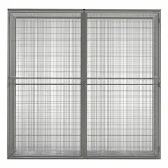 Wire mesh bulk storage locker starter with two doors, 2 units wide, and a padlock hasp for lockable security. Suitable for organizing tools, parts, or inventory in industrial facilities, warehouses, and distribution centers.