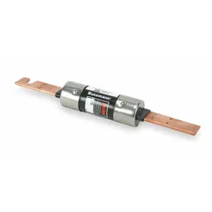 The BUSSMANN FRS-R-350 is a Class RK5 time-delay blade fuse rated 350 A at 600 V AC and 300 V DC. It provides overcurrent protection for motors, transformers, and other inductive loads in industrial power distribution and control panels. This non-indicating fuse is part of the FRS-R series and offers high interrupting capacity for branch-circuit protection.