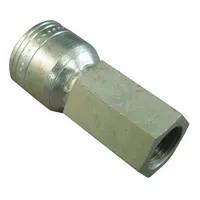 AEROQUIP Hydraulic Crimp Fitting: Steel x Steel, Straight, -8 For Hose Dash Size, NPTF x Crimp (MPN 1AA8FP8)