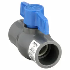 PVC Ball Valve, 1 in, Socket x Socket, Full Port, Tee Handle