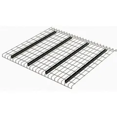 This waterfall wire decking creates a secure, flat surface on pallet rack beams for storing boxes, totes, or irregular loads. Constructed from 6 ga galvanized steel with a silver finish, it resists corrosion in warehouse and industrial storage environments.