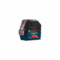 BOSCH Cross Line Laser: 2 Lines and 2 Dots, Red Beam, ±1/8 in @ 33 ft Accuracy, Horizontal/Vertical (MPN GCL 2-160)