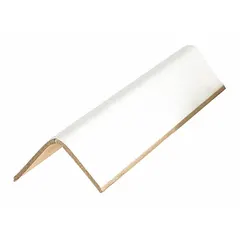 White edge protector, 3 in width, 3 in depth, 36 in length, 80-pack. Suitable for protecting product edges during shipping and storage, used for both heavy-duty and light-duty applications.