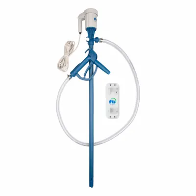 FINISH THOMPSON Electric Drum Pump: Pump with Hose & Nozzle, 1/3 hp HP, 115 V AC, 17 gpm - Centrifugal Electric Drum Pumps
