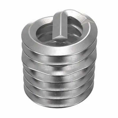 HELI-COIL Helical Insert: Tanged Tang Style, Screw-Locking, #8-32 Thread Size, Plain - Screw-Locking Tanged Helical Inserts