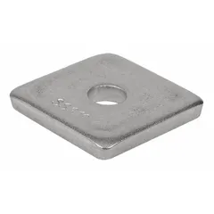 This polished washer is made from 316 stainless steel with a silver finish. Designed for 3/8 in bolt sizes, it distributes load and prevents surface damage under bolt heads or nuts in industrial applications.