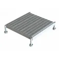 This single-step platform from TRI-ARC features a steel construction with a gray finish and a 24-inch-wide platform. The adjustable-height design allows the platform height to be set up to a maximum of 14 inches. Suitable for providing a stable elevated surface in industrial settings such as assembly, maintenance, and inspection tasks.