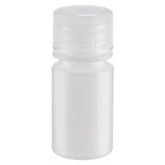 APPROVED VENDOR 15 mL HDPE Narrow Mouth Round Lab Bottle, Natural, 20-410 mm Screw Closure, 209044