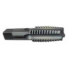 High-speed steel ACME tap with 1/2"-10 thread size, 2G tolerance class, 4 flutes, and plug chamfer. Designed for cutting internal ACME threads in ferrous materials for lead screws, jacks, and motion-control assemblies in industrial machinery.