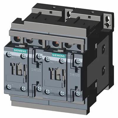 Siemens Magnetic Contactor: Reversing, 3 Poles, 3NO Contacts, 38 A - Reversing IEC Contactors