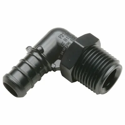 ZURN QQPE33BTX Crimp-On Polymer Barbed Tube Elbow - Crimp-On Polymer Barbed Tube Fittings