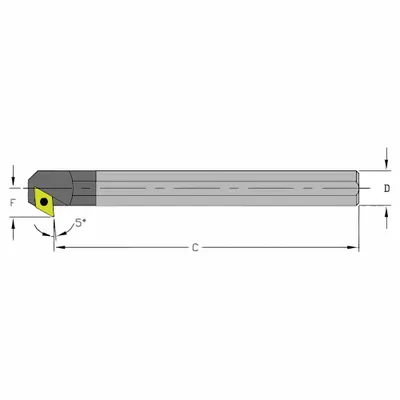 ULTRA-DEX USA Indexable Boring Bar: E08J SDXCL2 (MPN 920-000-191) - Indexable Boring Bars