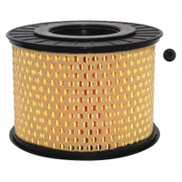 Round/oval engine air filter with axial seal and 1/4 in inside diameter. Designed for use in Hatz vehicles to remove airborne contaminants from intake air