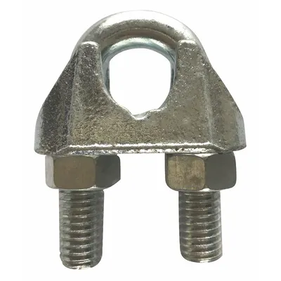 Dayton Malleable Iron U-Bolt Clip, 1/8 in Rope, 3 1/4 in Turnback - U-Bolt Clips