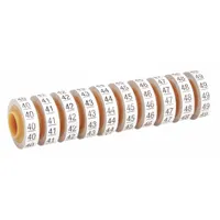 3M Wire Marker Tape Refill: 40 to 49, Black on White, 5,760 Labels, Polyester Film, 50 PK (MPN SDR-40-49)