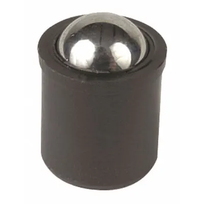 TE-CO Ball Plunger: Press Fit, 18-8 SS, 12 mm Body Dia, 15 N to 25 N Nose Force - Press-Fit Ball Plungers