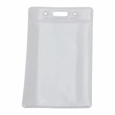 SICURIX Badge Holder: Pouch, Vertical, 4 1/4 in Badge Pouch Wd, 1 3/4 in Badge Pouch Ht - Sleeves & Holders for Badges