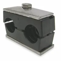 BEHRINGER PIPE SYSTEMS Vibration-Dampening Beta Clamp: Ribbed Bore, 304 Stainless Steel Clamp (MPN TWT3100-PP)