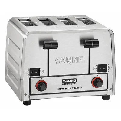 WARING COMMERCIAL WCT850 Heavy-Duty Toaster, 4-Slice, 2,800 W, Gray - Heavy-Duty Toasters