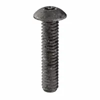 Tamper Resistant Screw: #8-32 Thread Size, 3/4 in Lg, Steel, Black Oxide, Button, 25 PK (MPN 81070)