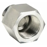 This carbon steel straight adapter connects male and female NPT threaded pipes in high-pressure fluid systems. Rated for 4000 psi, it is suitable for hydraulic and pneumatic circuits requiring a leak-resistant joint