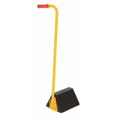 VESTIL Wheel Chock: Rubber, 19 1/2 in Overall Lg, 8 in Overall Wd, 37 1/8 in Overall Ht - Secure-Grip Rubber Wheel Chocks
