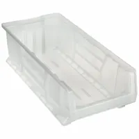 QUANTUM STORAGE SYSTEMS Bin: 23 7/8 in Overall Lg, 11 in x 7 in, Clear, Stacking Capable (MPN QUS952CL)