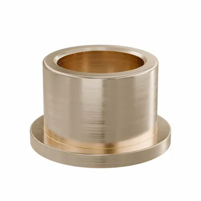 OILITE Flanged Sleeve Bearing: Bronze, SAE 841, 18 mm Bore, 24 mm OD, 18 mm Lg - Lubricated General Purpose Metallic Flanged Sleeve Bearings