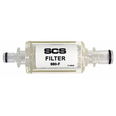 Replacement air filter for SCS Mfr. No. 980 and 980E ionizing air guns. Removes particulates from compressed air supply. Pack of three filters.