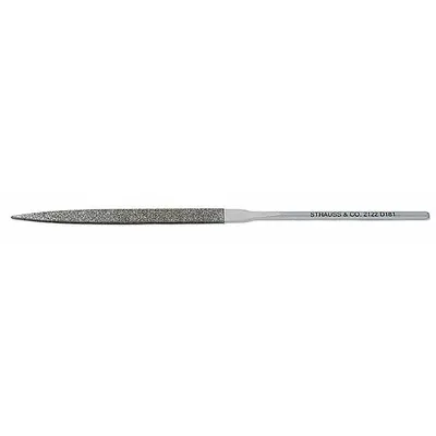 STRAUSS Needle File: Rectangular, 120_140 Grit, 2 75591/100000 in Lg without Tang - Diamond-Coated Needle Files