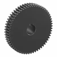 Spur Gear: Module m 1, 60 Teeth, 12 mm Bore Dia, Black Oxide Coated Carbon Steel, 20° Pressure Angle (MPN SS1-60B)