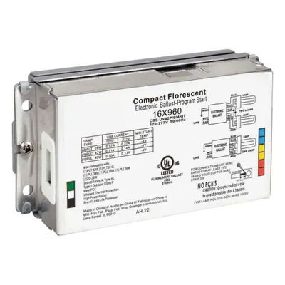 OEM CFL Ballast: 120 to 277V AC - Programmed Rapid Start Electronic Fluorescent Ballasts