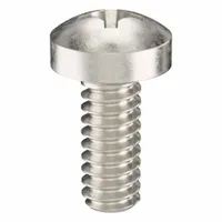 Machine Screw: M1.6x0.35 Thread Size, 4 mm Lg, 18-8, Stainless Steel, Plain, Pan, Phillips, 100 PK (MPN ZSCRW-200)
