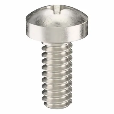 USA INDUSTRIALS Machine Screw: M1.6x0.35 Thread Size, 4 mm Lg, 18-8, Stainless Steel, Plain - Pan Head Machine Screws