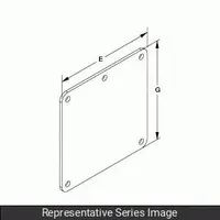 HAMMOND MANUFACTURING Wireway Cover Plate: 8 in Wd, 8 in Ht, 9 5/8 in Ht, Stainless Steel (MPN 1487EHSS)