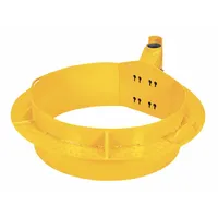 MSA Manhole Collar: 20 in, Manhole Mnt, Support Post, Yellow, Davits, Freestanding, Steel (MPN IN-2222)