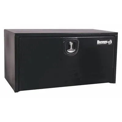 BUYERS PRODUCTS Single Drop-Down Door Box, Black Steel, Keyed Lock - Single Drop-Down Door Boxes