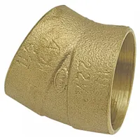 Bronze drain, waste and vent (DWV) fitting with cup x female threaded (FTG) connections for 2-inch CTS copper tubing. Used in gravity-flow drainage systems to create a 90-degree turn in the piping run. Suitable for residential and commercial plumbing applications