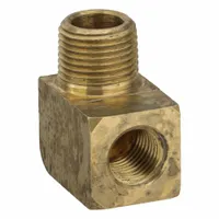 PARKER Metal Pipe Elbow: 90° Elbow, 1/4 in x 3/8 in, Female NPT Threaded x Male NPT Threaded (MPN 2202P-4-6)