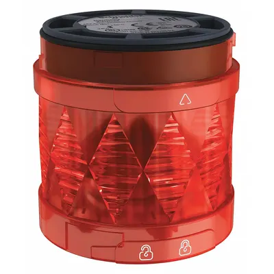 SCHNEIDER Tower Light Module: Flashing, 24V AC/24V DC, Red, 60 mm Overall Dia, XVU - Flashing Light Modules