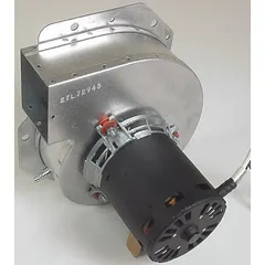 This induced draft blower is designed for use in HVAC and combustion systems to exhaust flue gases and maintain proper draft in boilers, furnaces, and water heaters. It is a replacement part for HVACR fans, filters, and ventilation systems.
