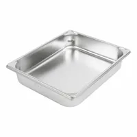 VOLLRATH Steam Table Pan: Half Size, Rectangular, 22 ga Gauge, 4.3 qt Capacity, NSF Certified (MPN 30222)