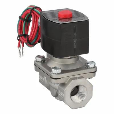 REDHAT Solenoid Valve: 2-Way, Normally Closed, 1/2 in Pipe Size, 24V DC - 2-Way/2-Position, Normally Closed Solenoid Valves